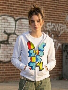 DC Shoes M Vintage Y2K Punk Skater Retro Streetwear Kangaroo Pocket Zip Hoodie